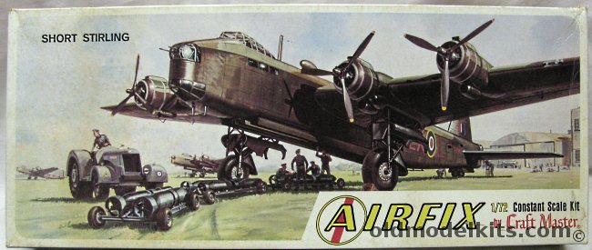 Airfix 1/72 Short Stirling Bomber - with Tractor and Bomb Carts Craftmaster Issue, 1602-200 plastic model kit